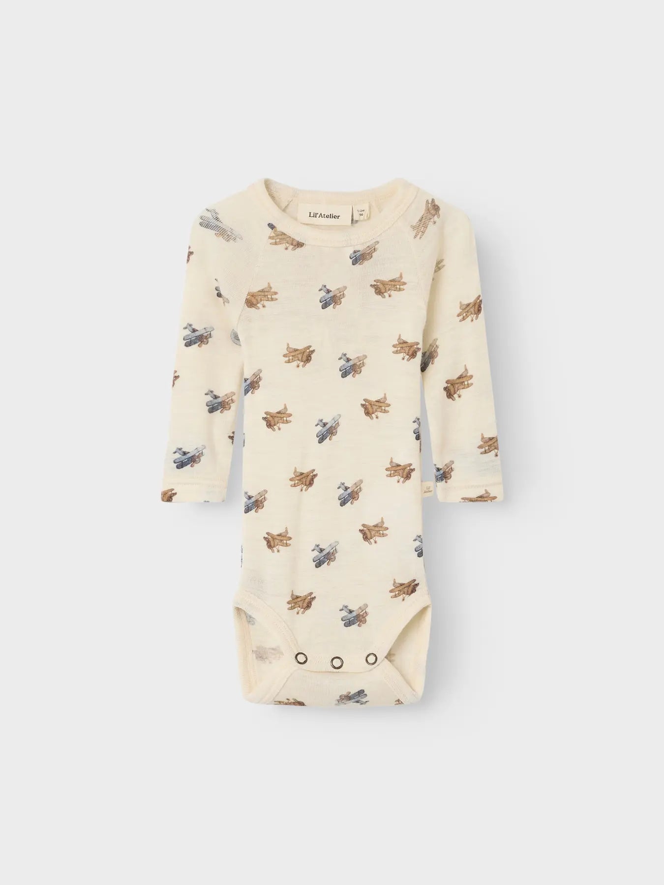 Lil Atelier | Wollen romper Nalu vliegtuigjes