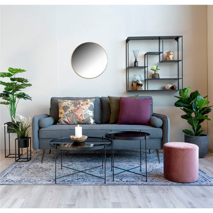 House Nordic | Ronde spiegel met brass frame 60cm