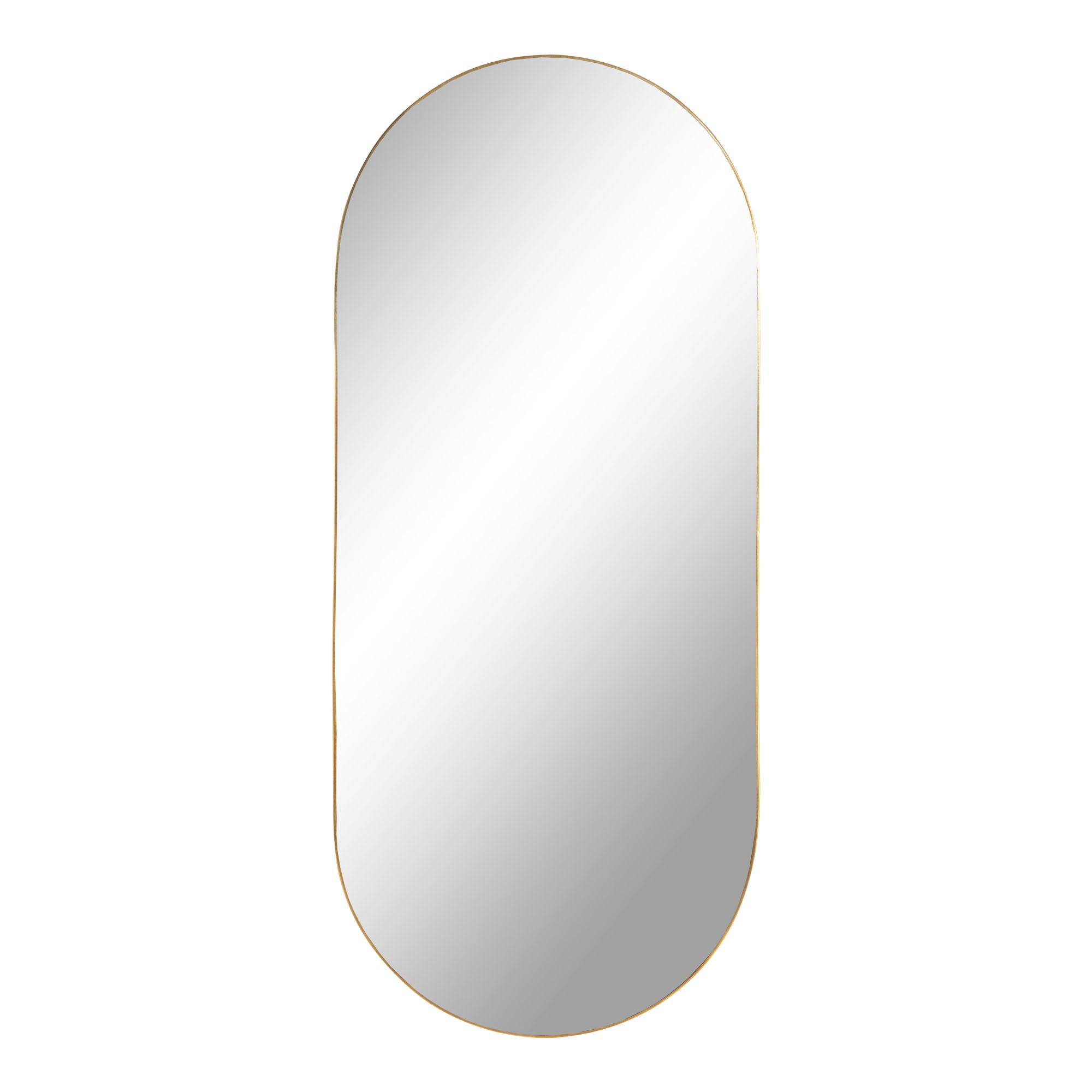 House Nordic | Ovale spiegel met brass rand 80cm