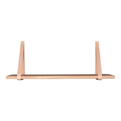 House Nordic | Houten wandschap met leren houders 120cm