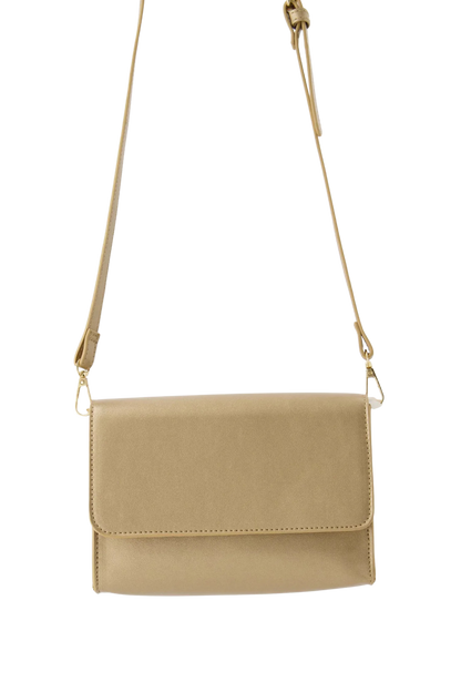 Zusss | Handtasche mit Herzspiegel, champagner/gold