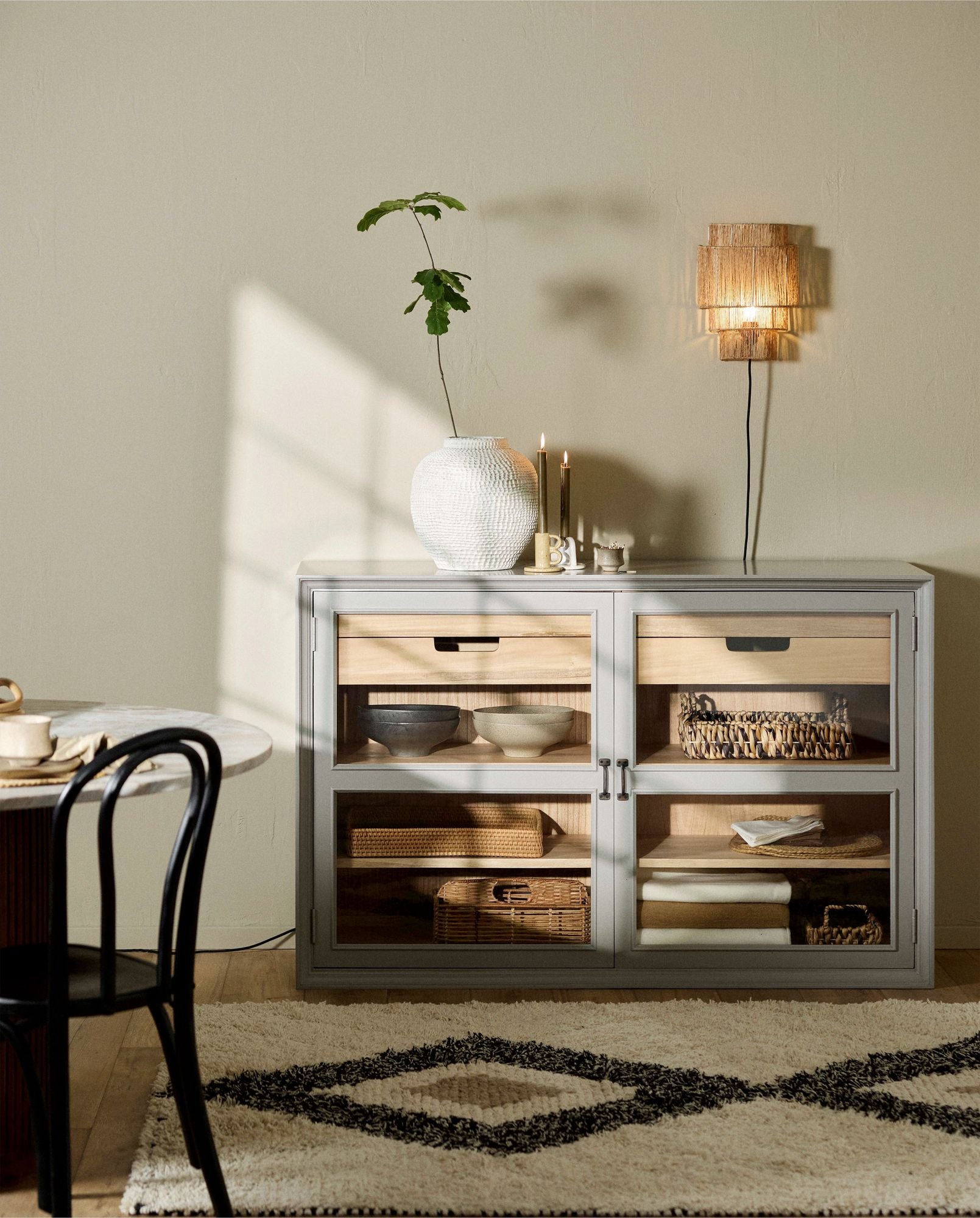 Nordal Viva Kast 2-deurs laag Grijs