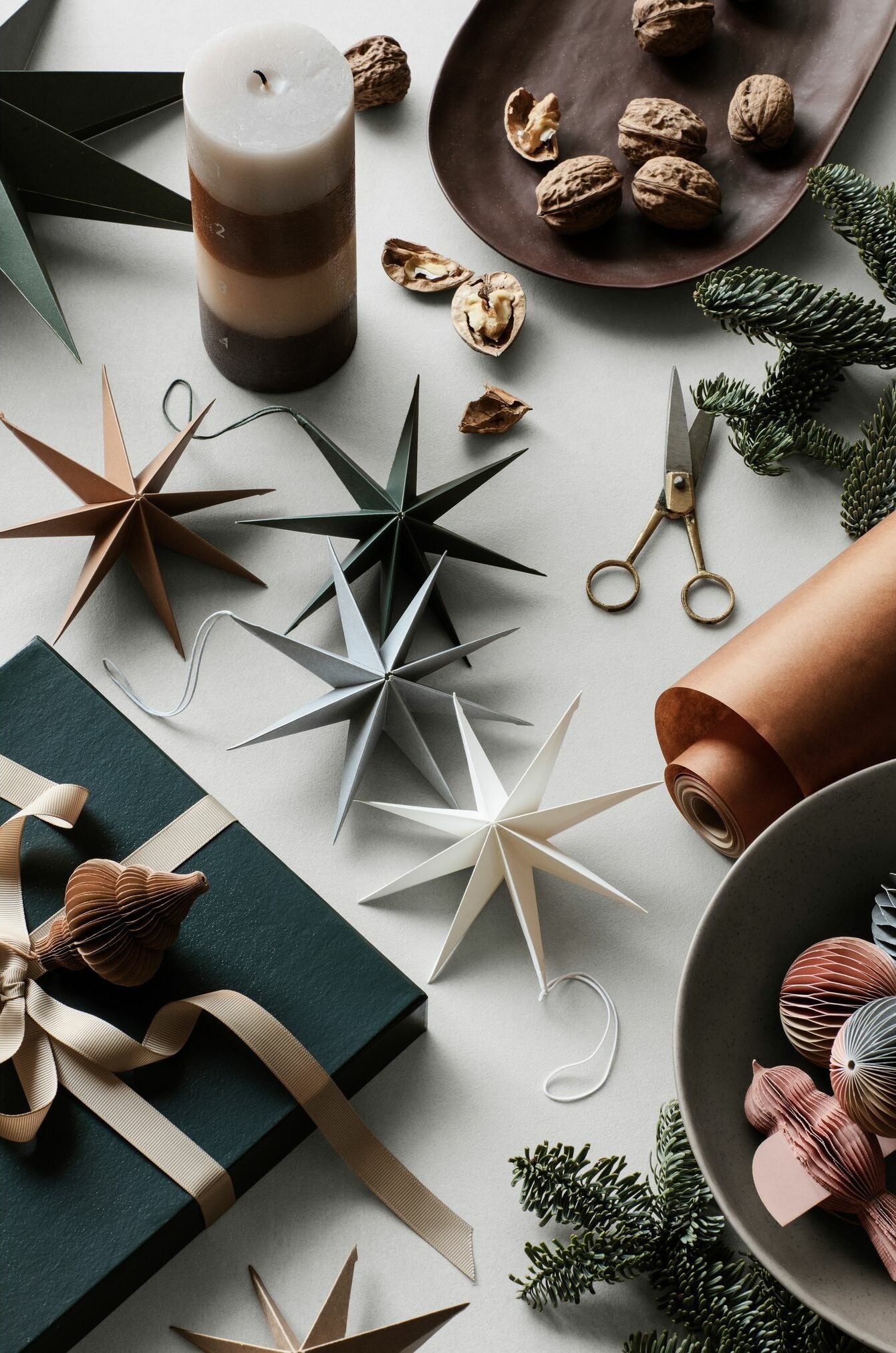 Broste Copenhagen | Kersthangers groen 13cm set van 2