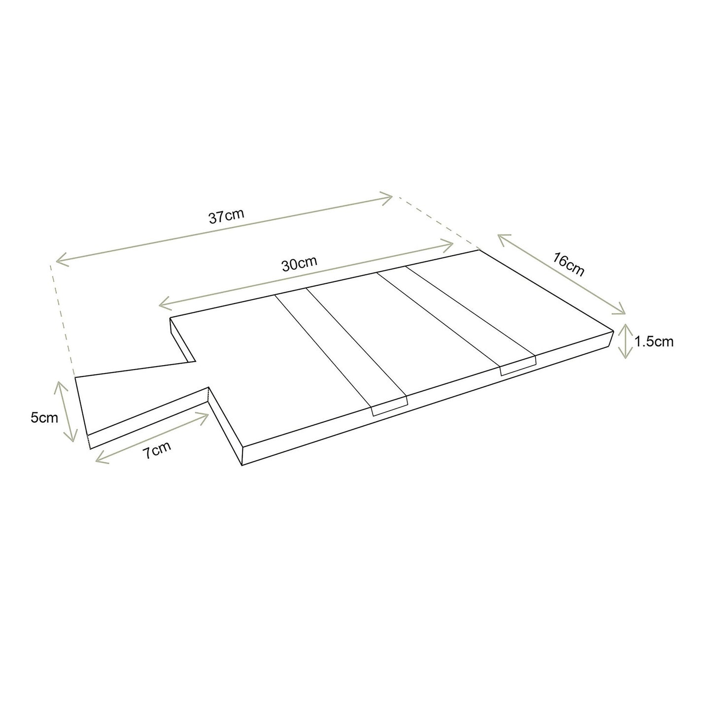vtwonen | Serveerplank zwart 37cm