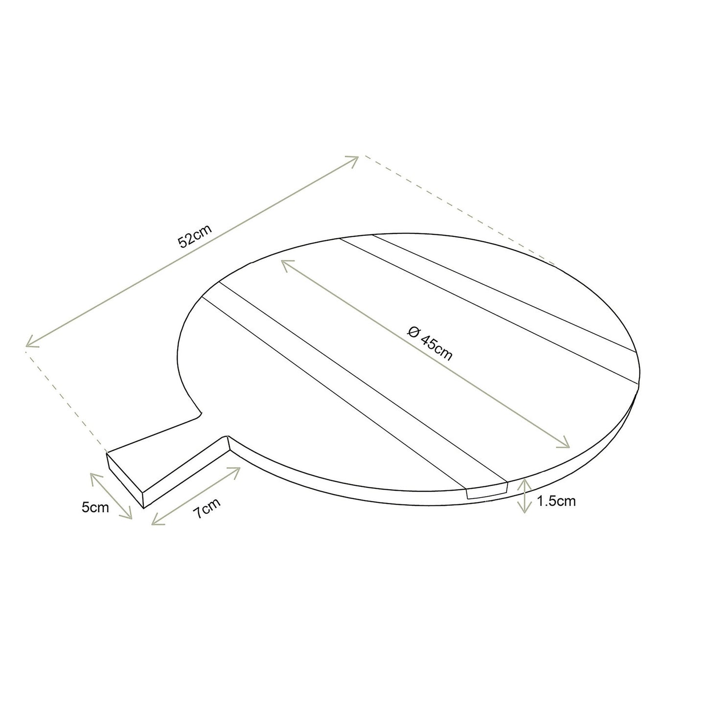 vtwonen | Serveerplank zwart 52cm
