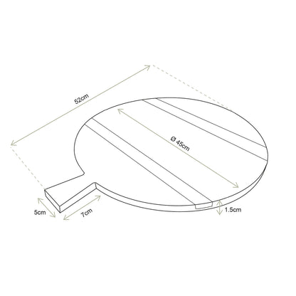 vtwonen | Serveerplank zwart 52cm
