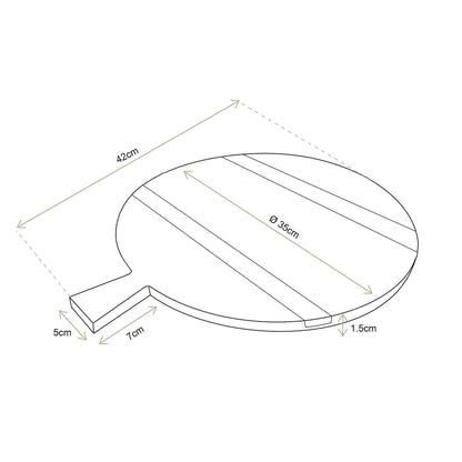 vtwonen | Serveerplank zwart 42cm