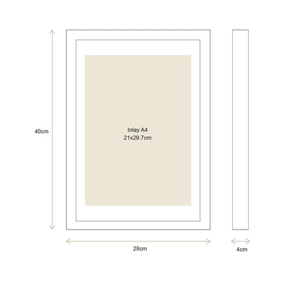 vtwonen | Schwarzer Fotorahmen aus Holz, 40 cm