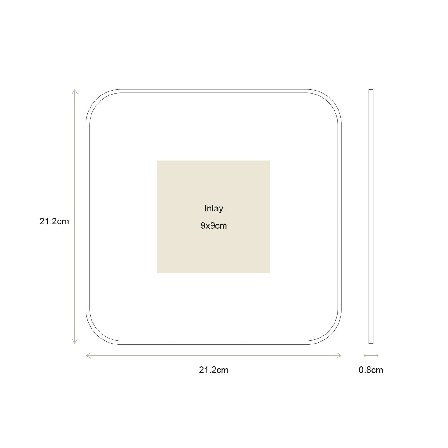 vtwonen | Metall-Fotorahmen gold 21,5 cm