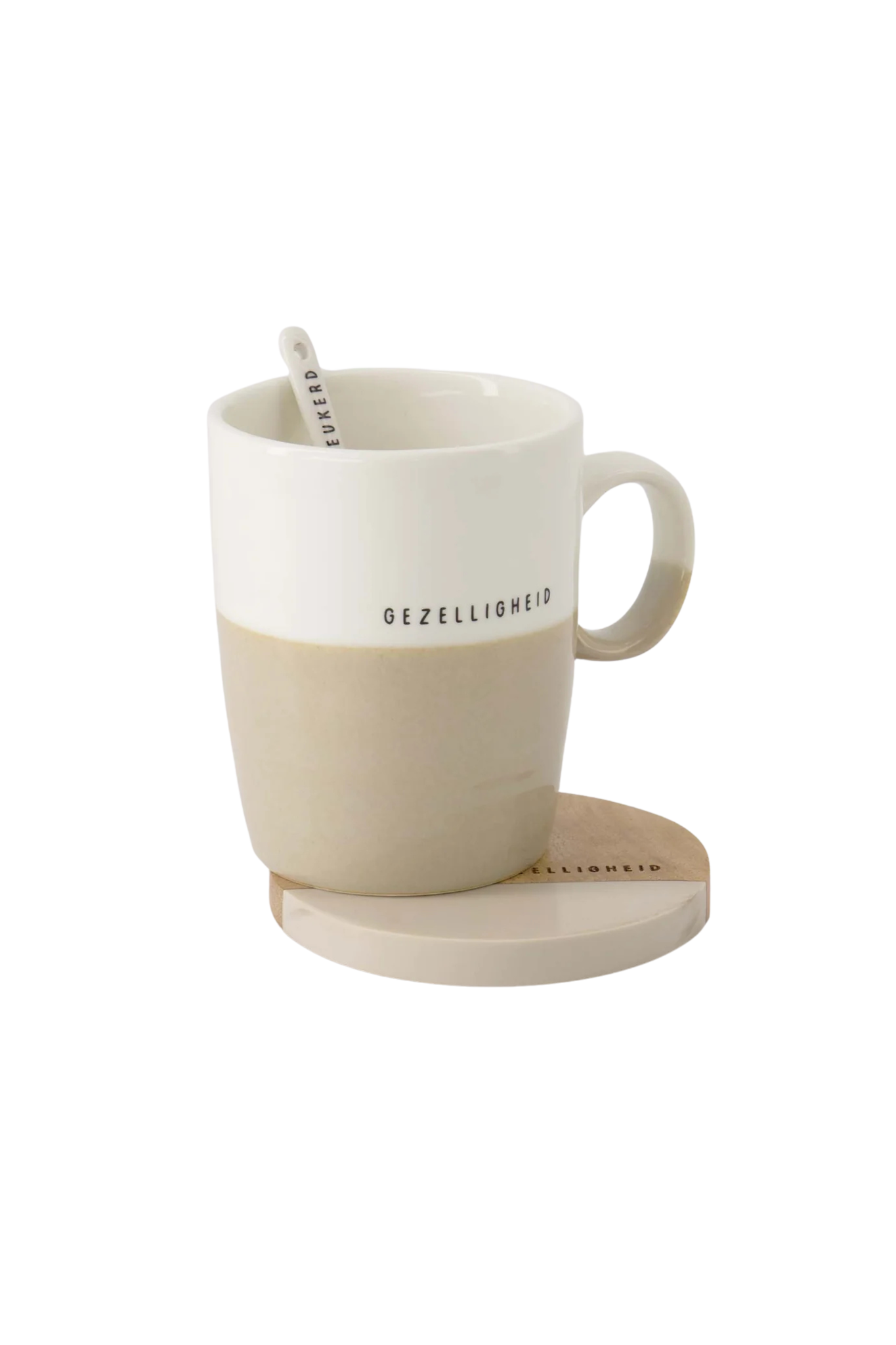 Zusss | Onderzetters gezelligheid zand set van 2