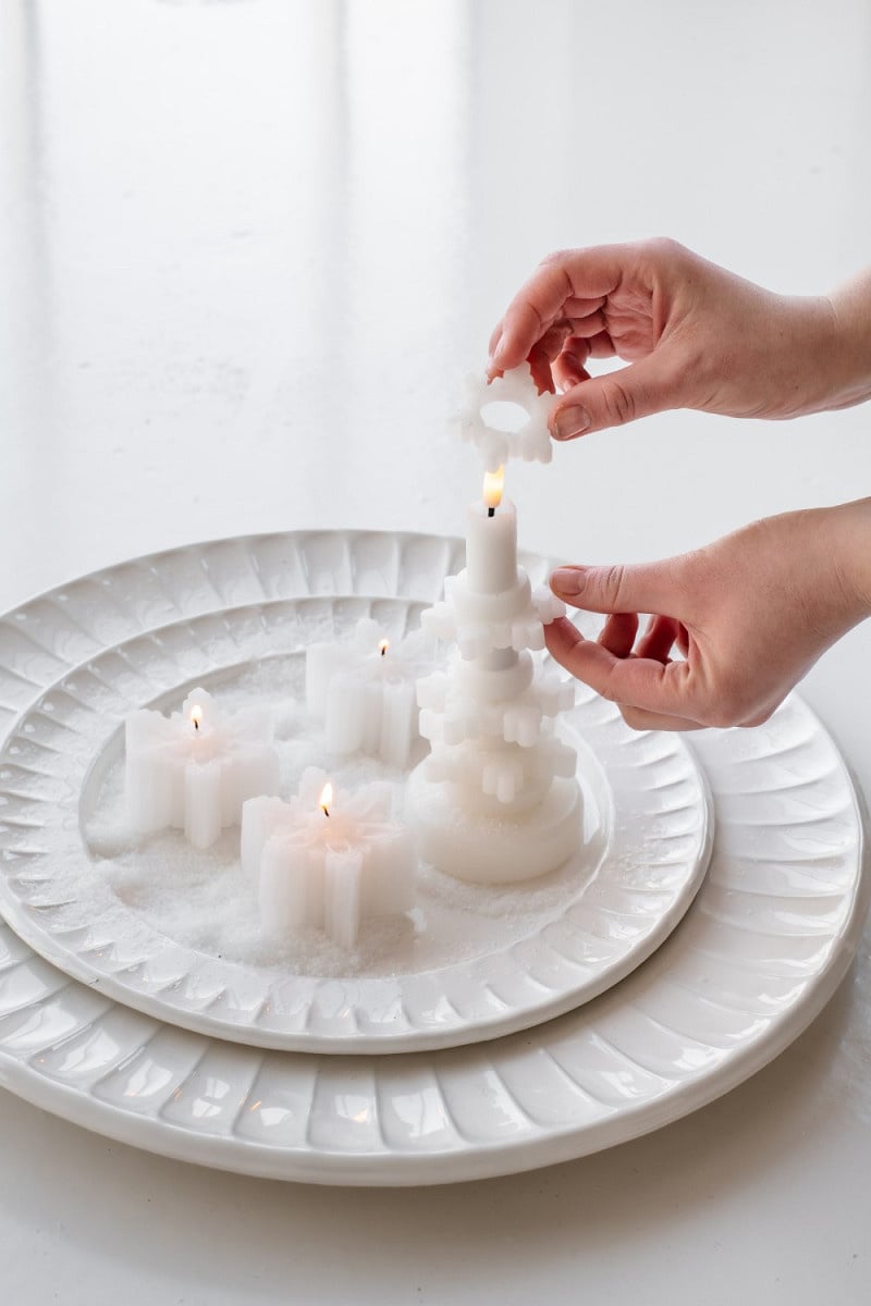 Home Society | Stapelbare Kerzensterne weiß