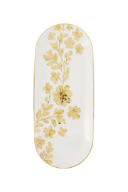 Zusss | Serveerschaal ovaal bloempatroon multicolor