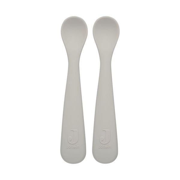 Jollein | Silikonlöffel, Sturmgrau, 2 Stück 
