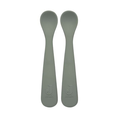 Jollein | Siliconen lepeltjes ash green 2stuks