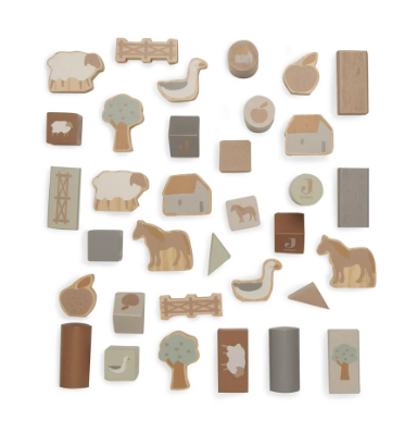 Jollein | Houten blokken set farm