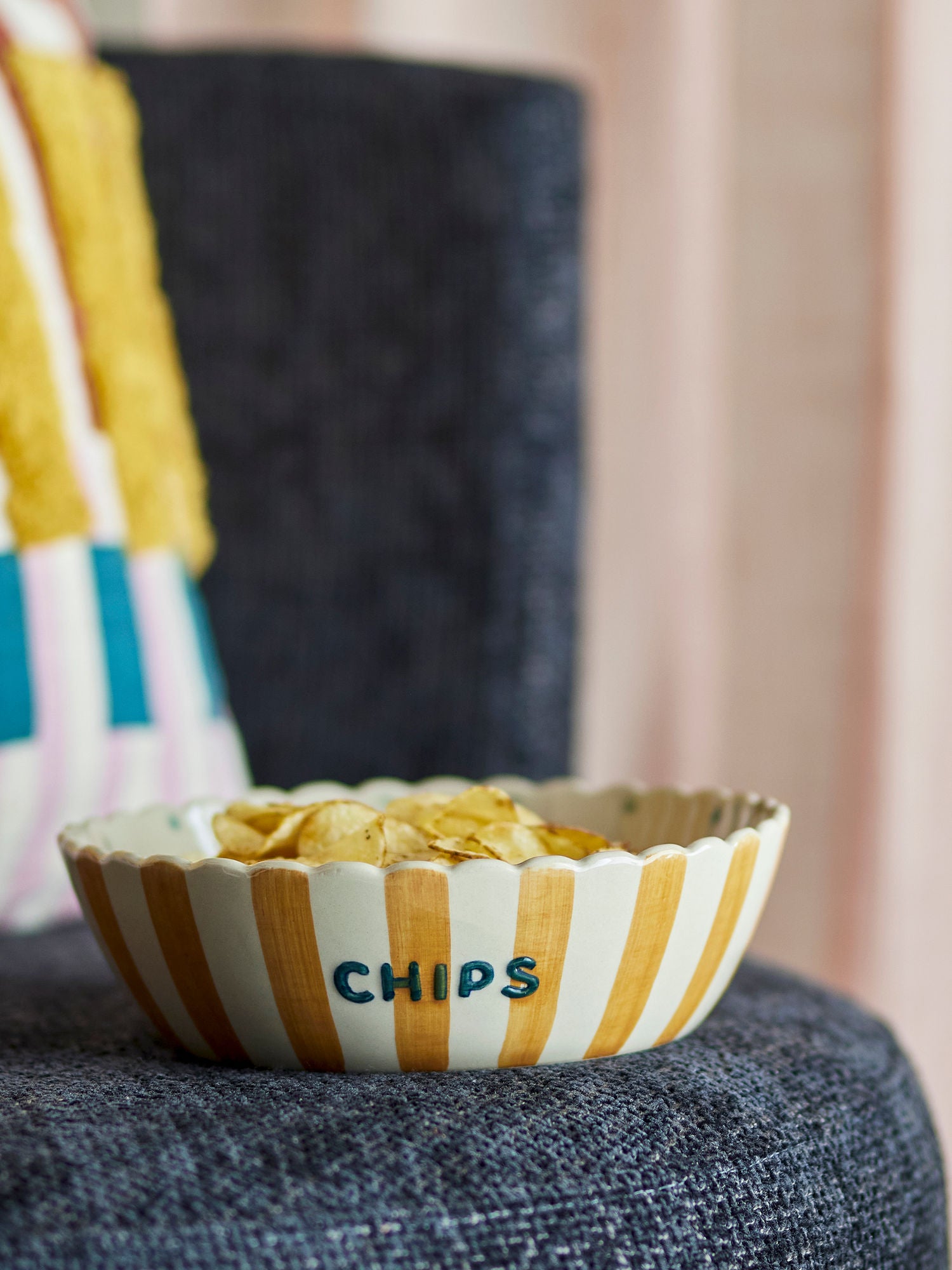 Bloomingville Chip Schaal Chips Gestreept