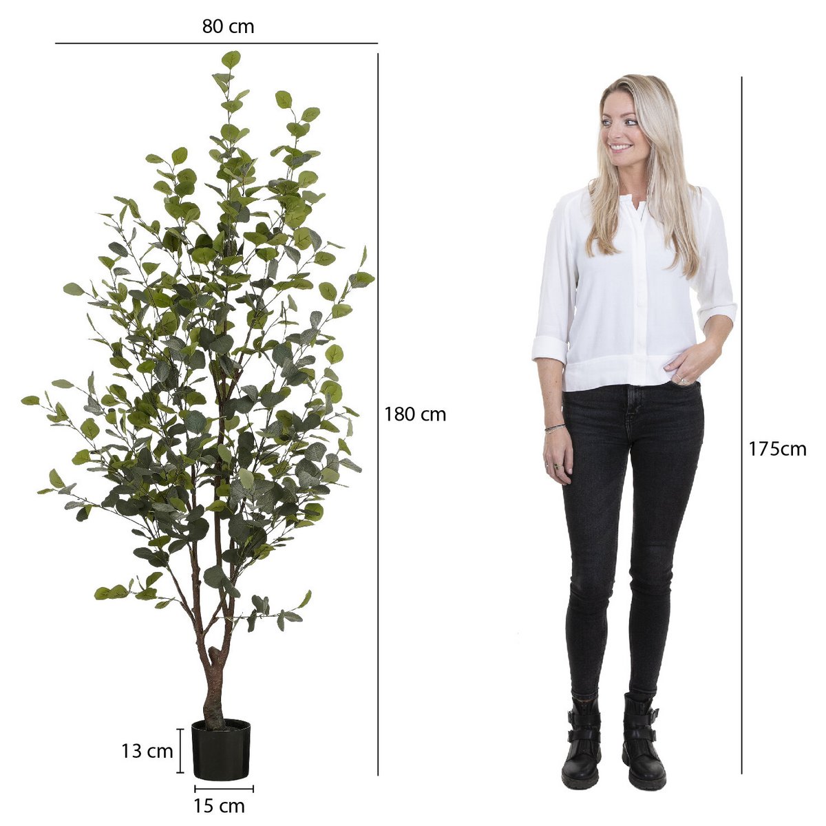 Selected by Kunstplant Eucalyptus groen