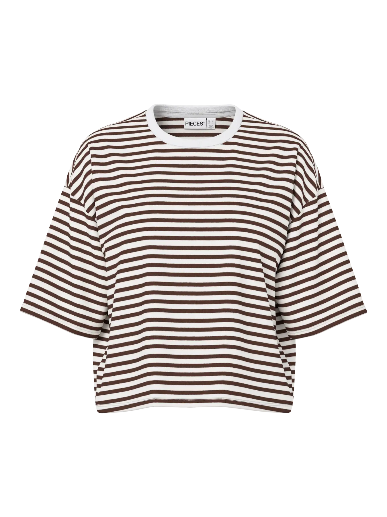 Pieces | T-Shirt Sadie chicory coffee cloud dancer NOOS