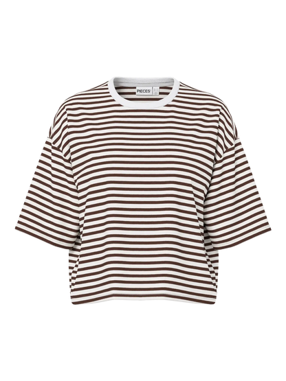 Pieces | T-Shirt Sadie chicory coffee cloud dancer NOOS