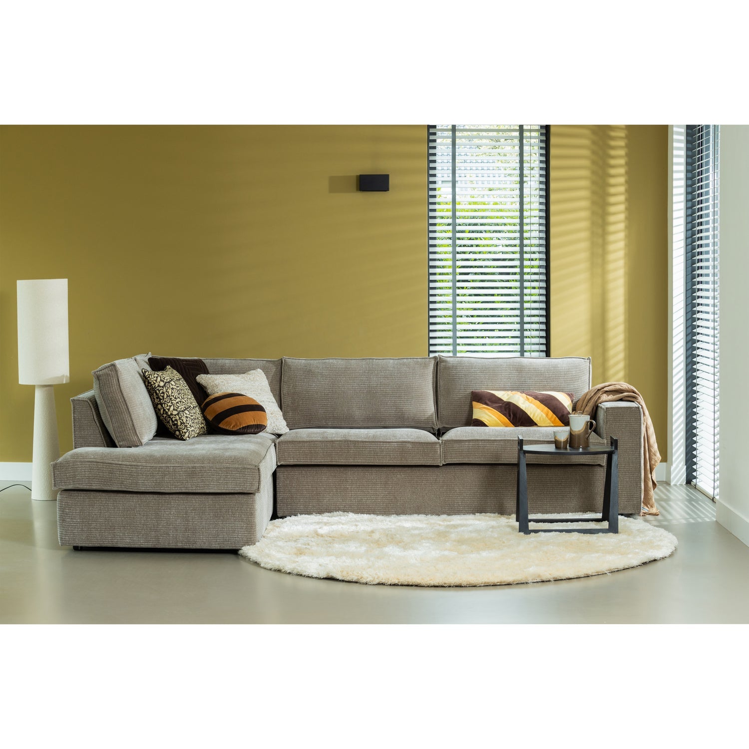 Woood Loft Vloerlamp Boucle Naturel 130x30cm