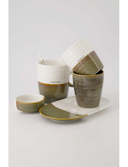 Zusss | Kaffeetasse genießen Sie Dunkelgrün