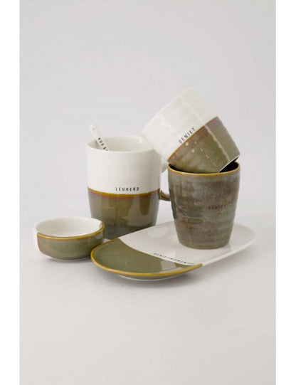 Zusss | Kaffeetasse genießen Sie Dunkelgrün