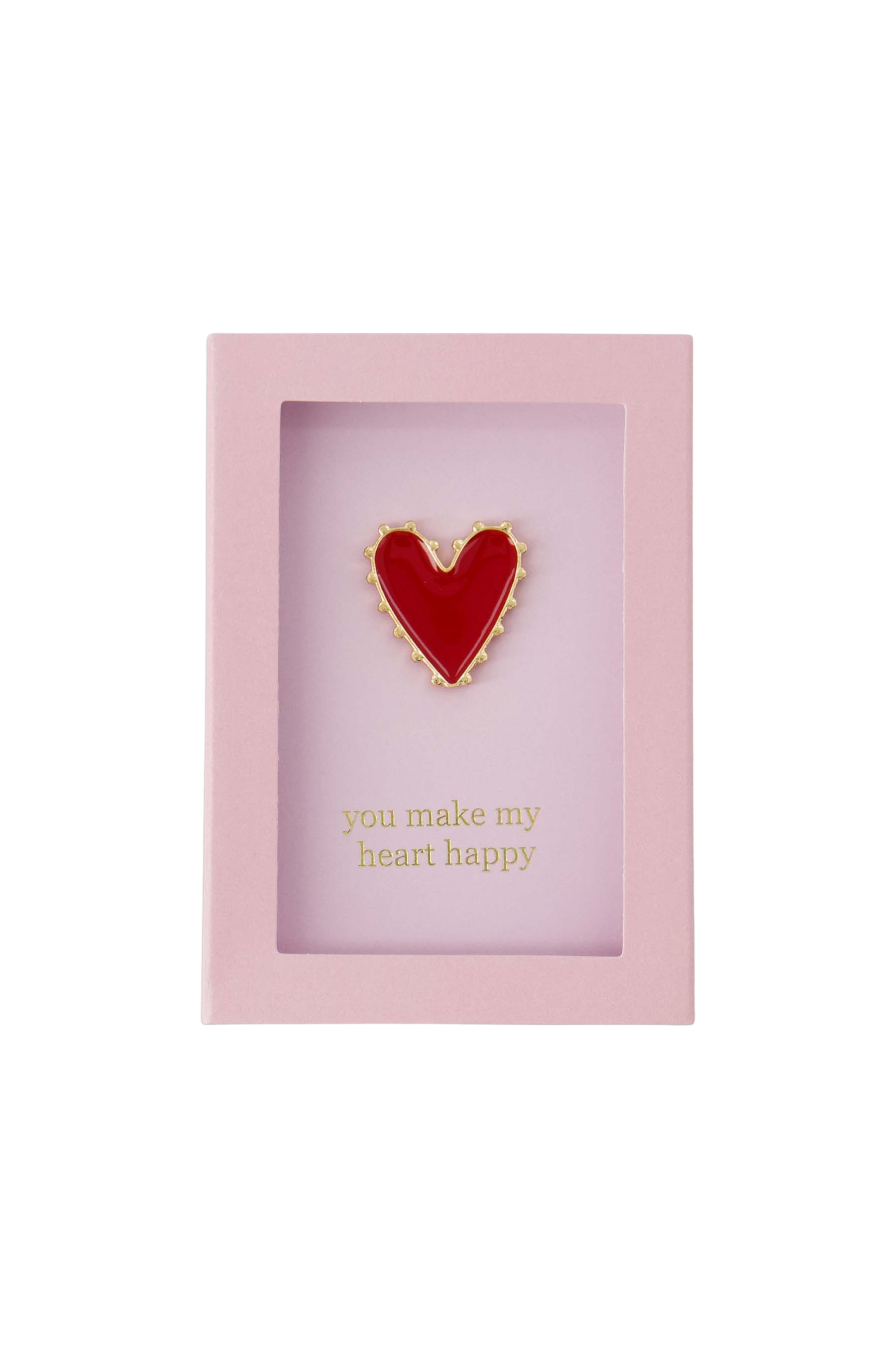 Zusss | Broche in doosje you make my heart happy