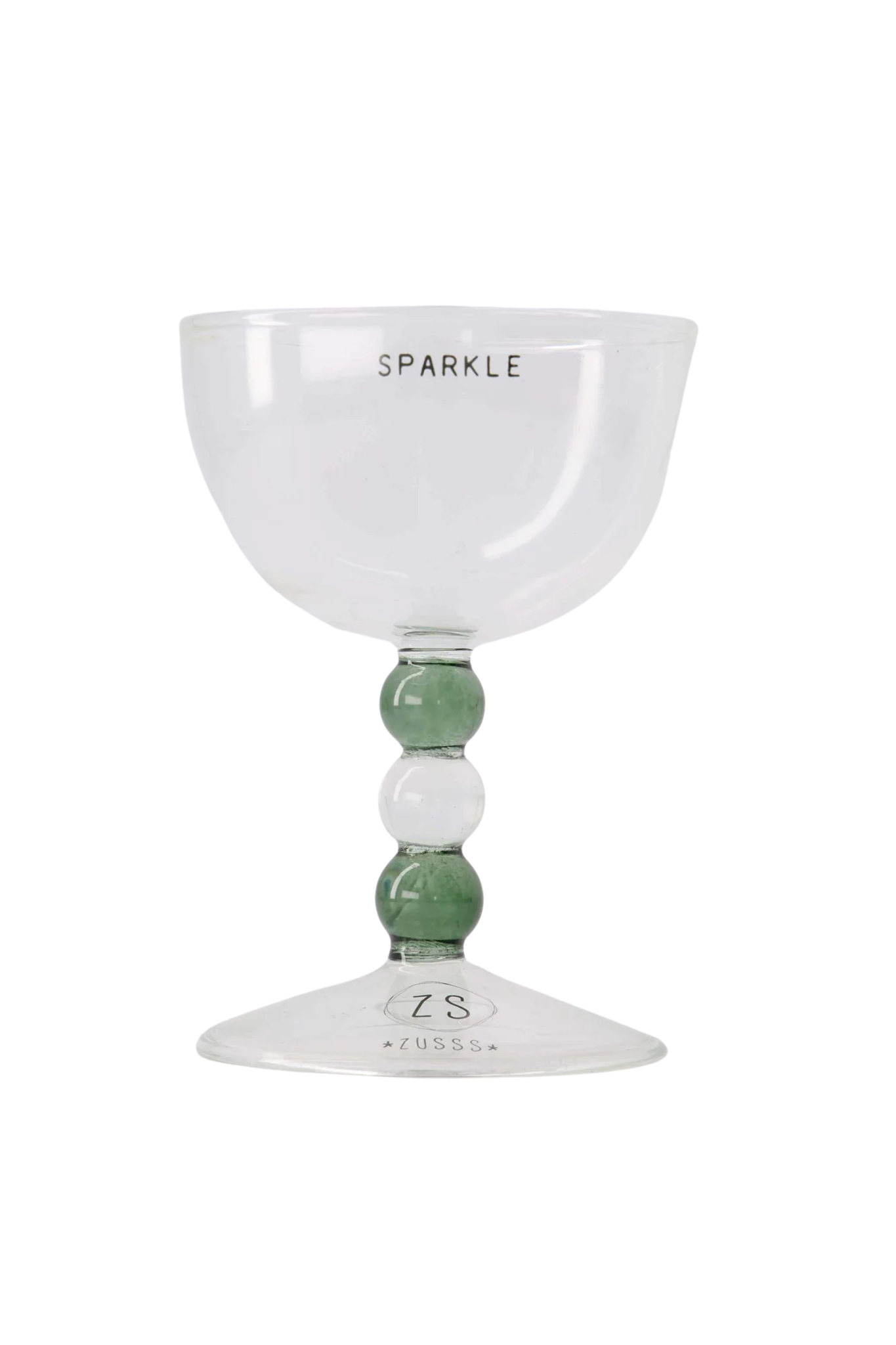 Zusss | Wijnglas sparkle groen