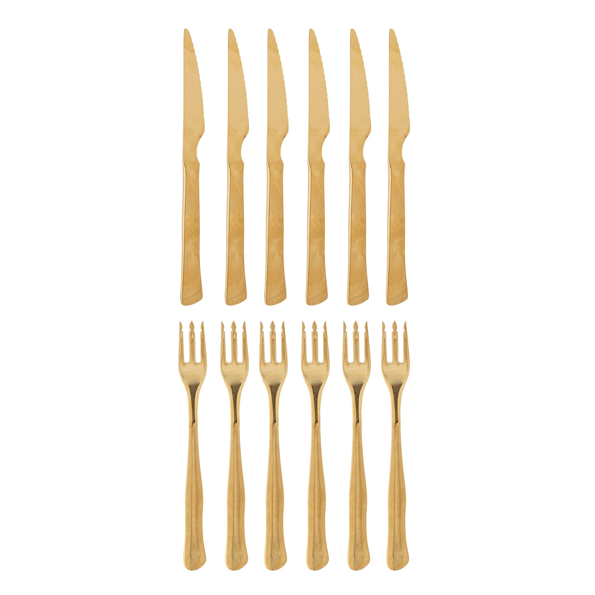 Bloomingville Ollin Bestekset voor Steaks goldplated rvs 12 delig
