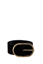 Zusss | Gürtel aus Leder, schwarz/gold
