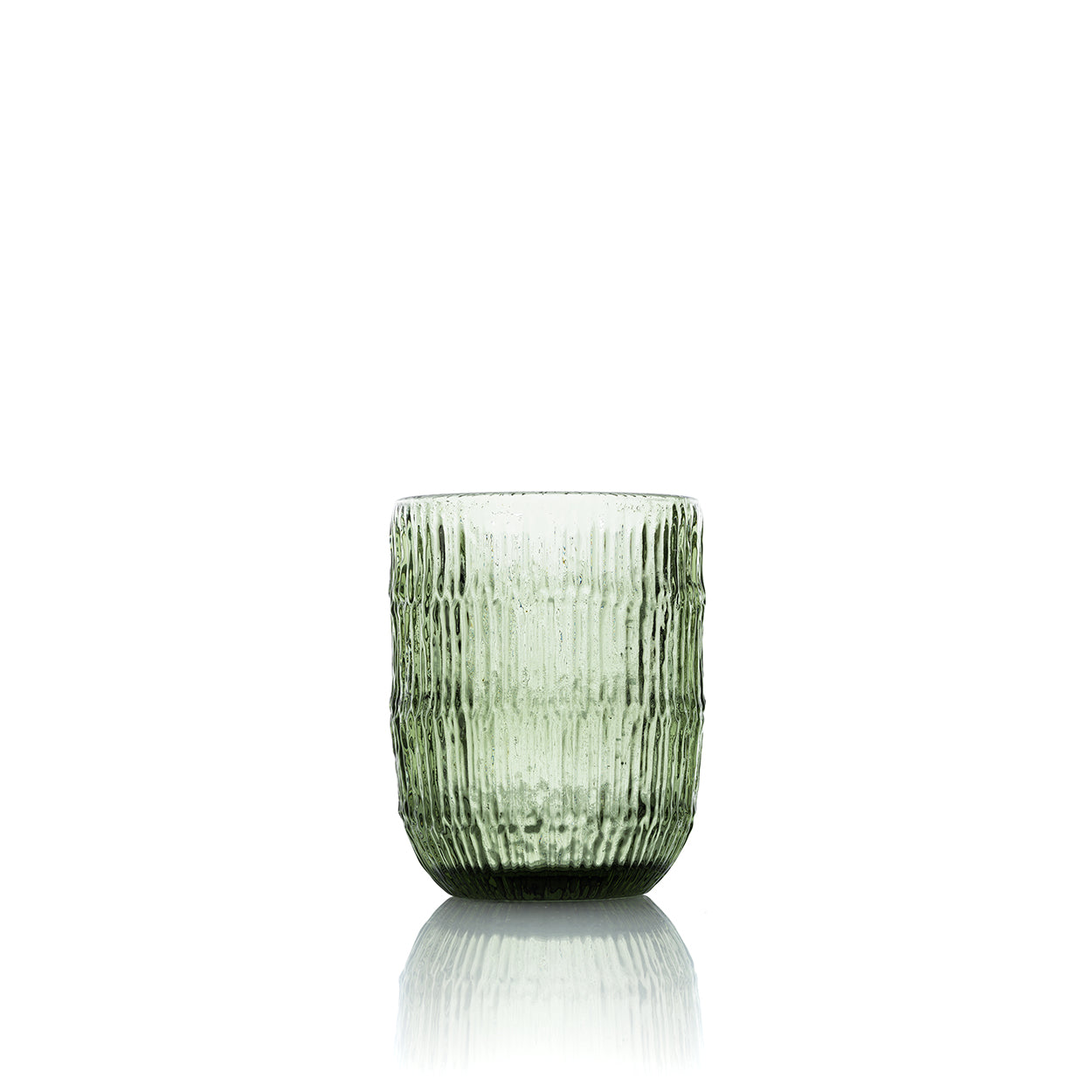 Bazar Bizar Waterglas The Ripple Mosgroen glas