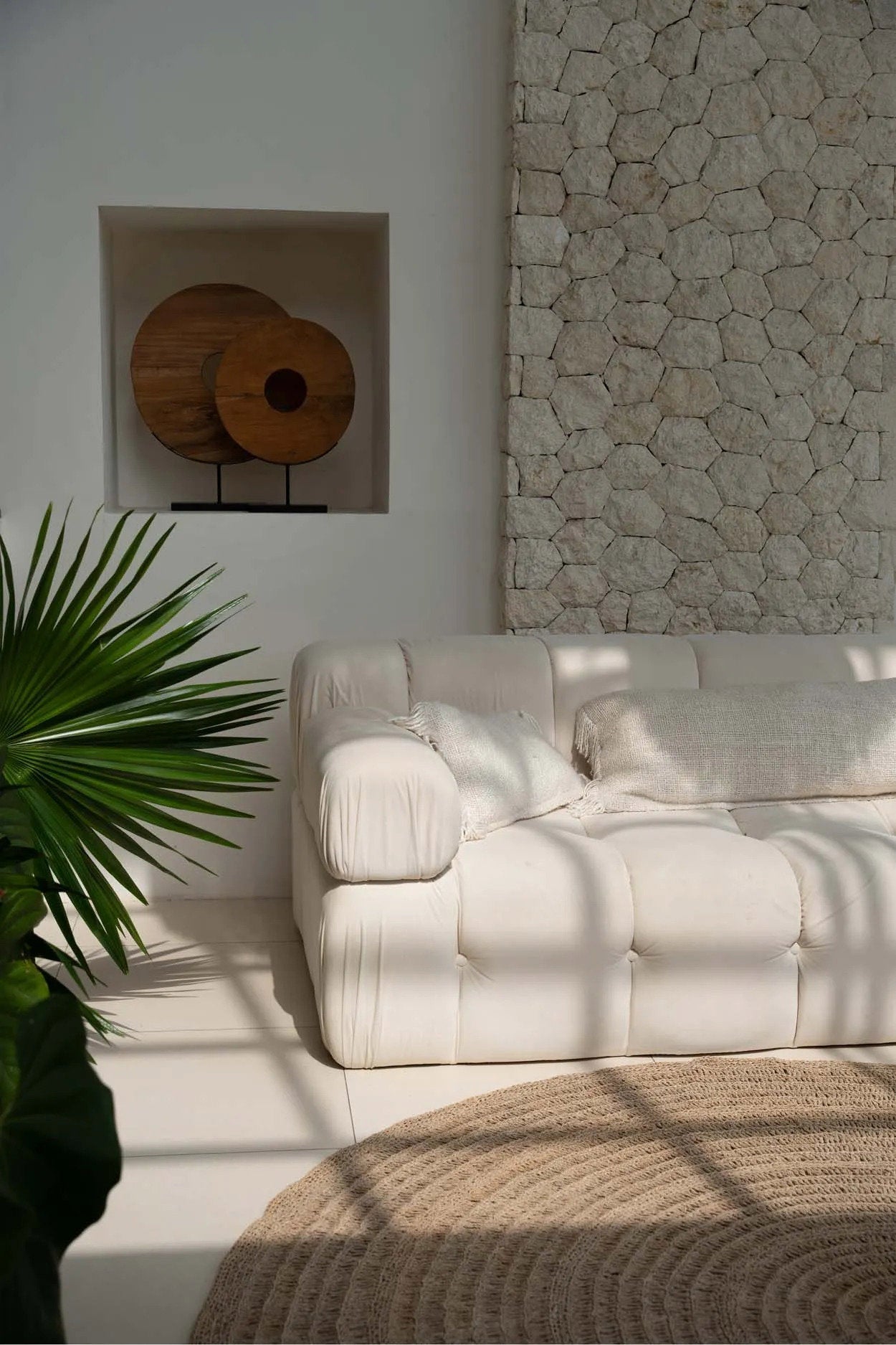 Bazar Bizar Kussenhoes Creme 35x100cm