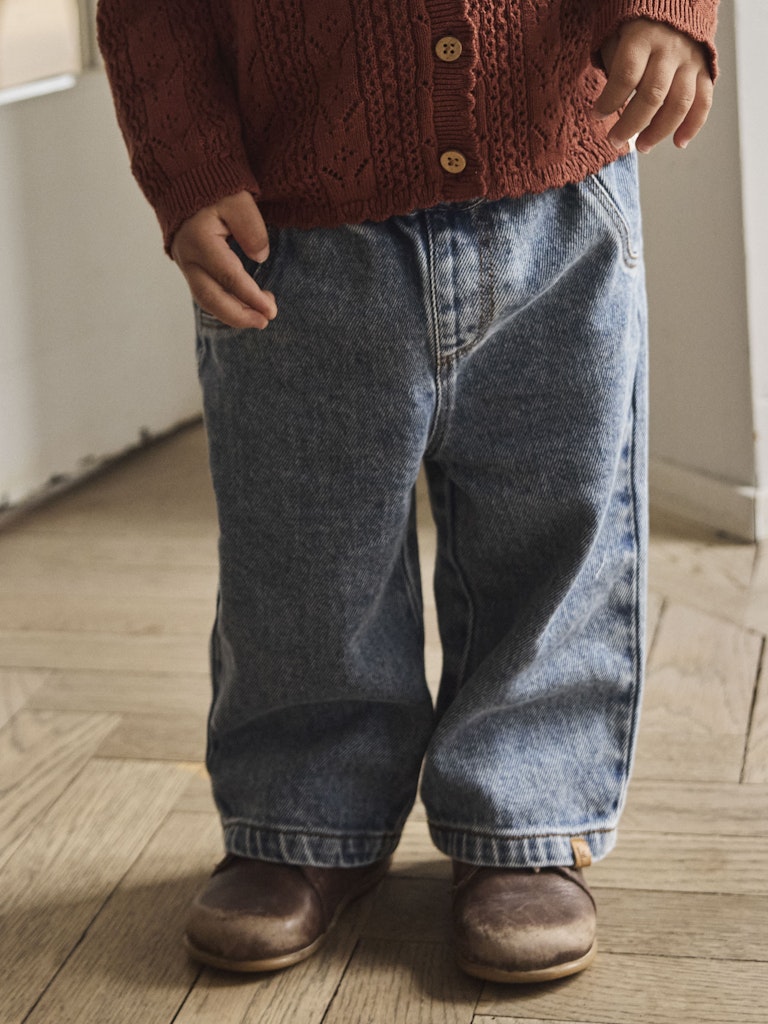 Lil Atelier | Babyspijkerbroekje Karole wide medium blue denim