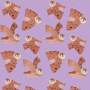 Meet me at the Wall Behang Owl lilac  | Aniek Bartels