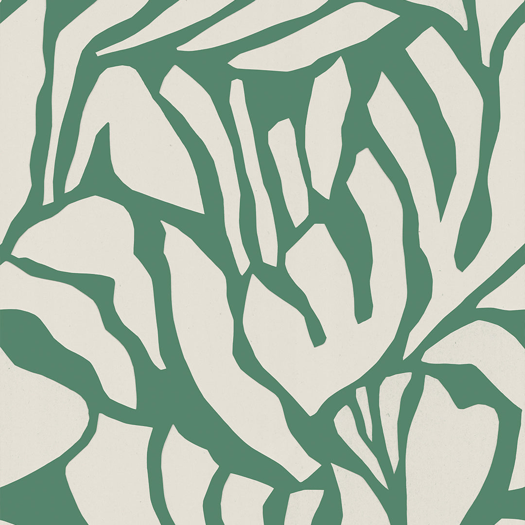 Meet Me at the Wall Behang Flow Grean 2 - Sabine van Vessem