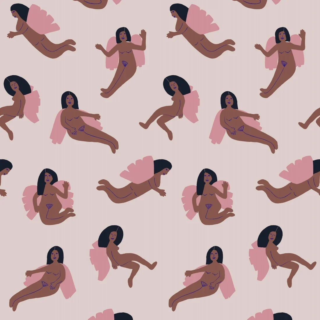 Behang Meet Me at the Wall - Womanhood Soft Pink - Natural Noord 320cm