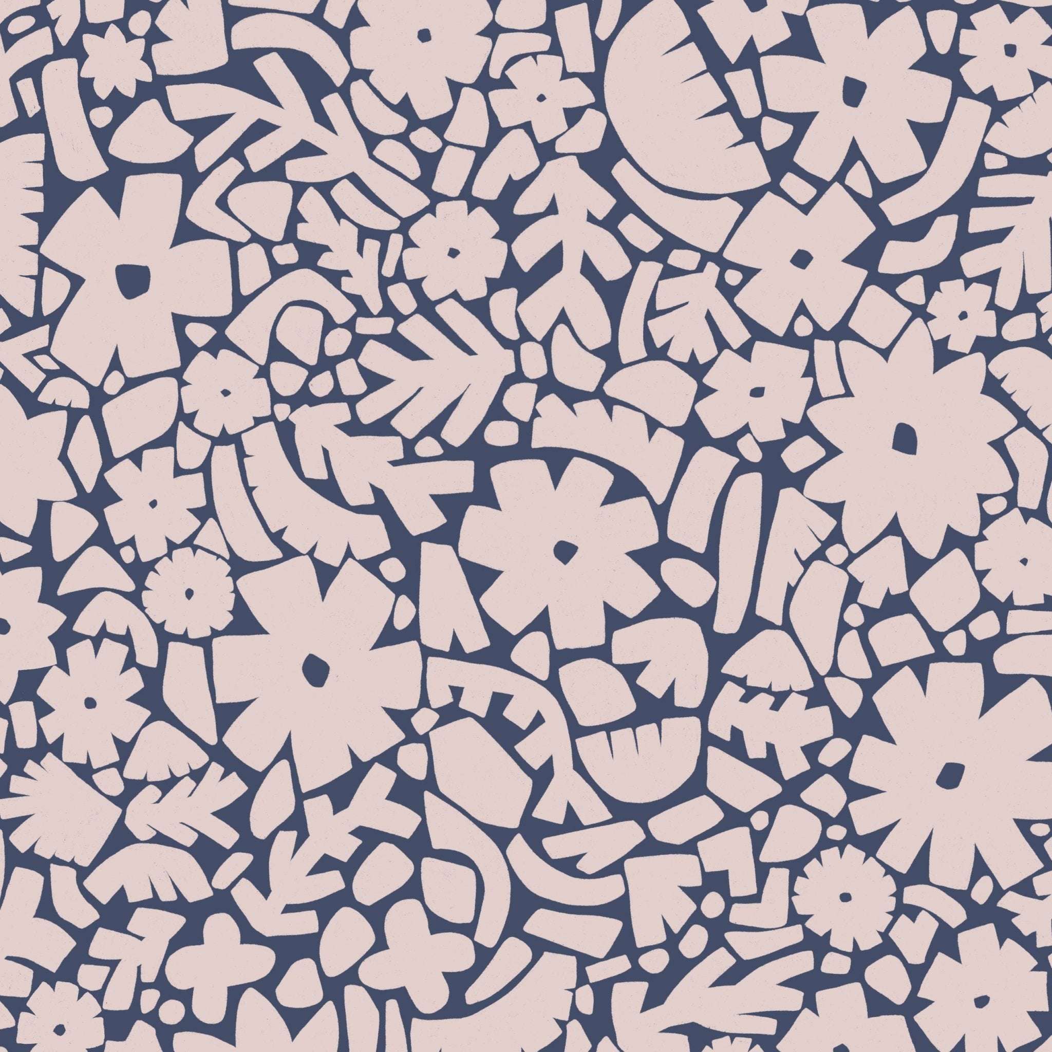 Behang Meet Me at the Wall - Flowerfield Blue - Naturel Noord 320cm