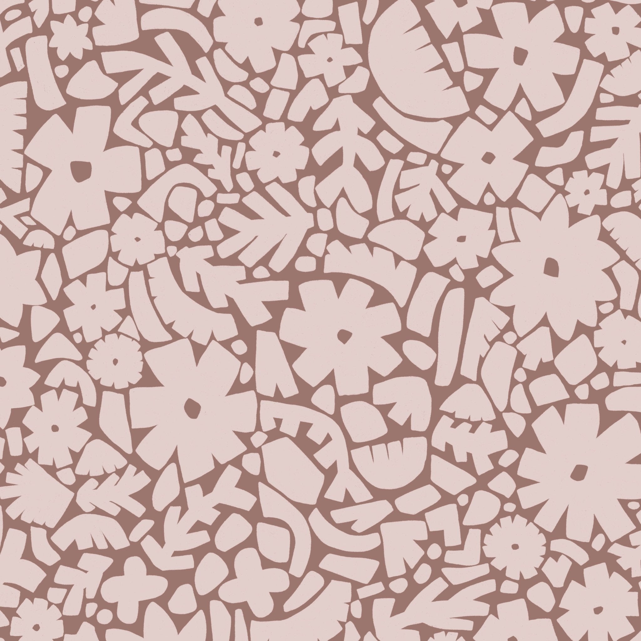 Behangstaal Meet Me at the Wall - Flowerfield Warm Taupe - Naturel Noord