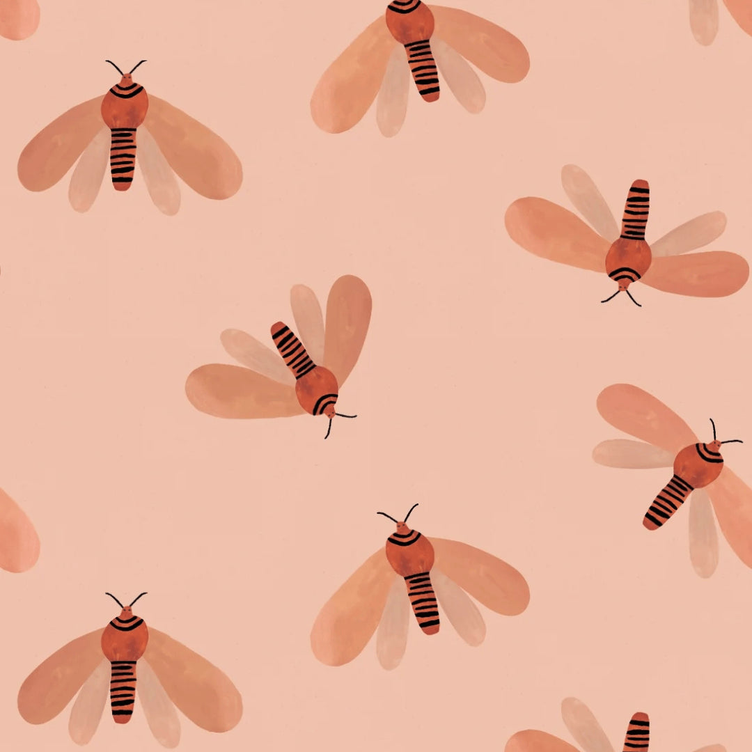 Meet Me at the Wall Behangstaal Moth natural | Aniek Bartels