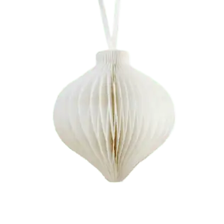 NoordLiving | Papieren drop ornament wit 9x8cm