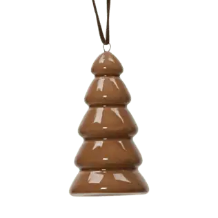 Selected by | Hanger kerstboom porselein bruin