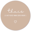 Muurcirkel Thuis beige