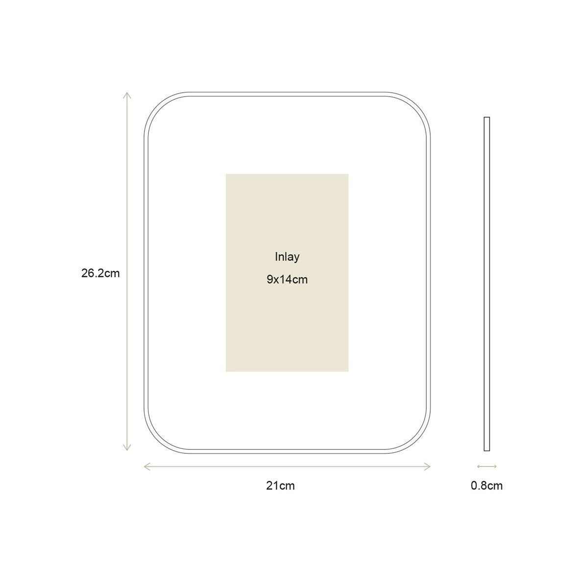 vtwonen | Schwarzer Fotorahmen aus Metall, 26,5 cm