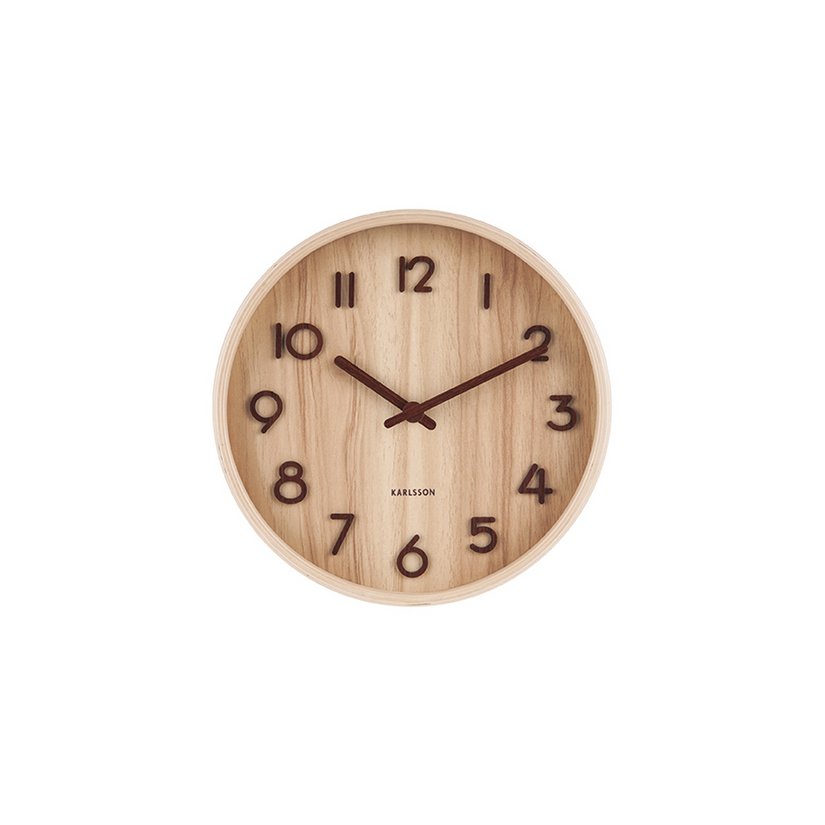 Karlsson Wandklok Puur eiken 22cm
