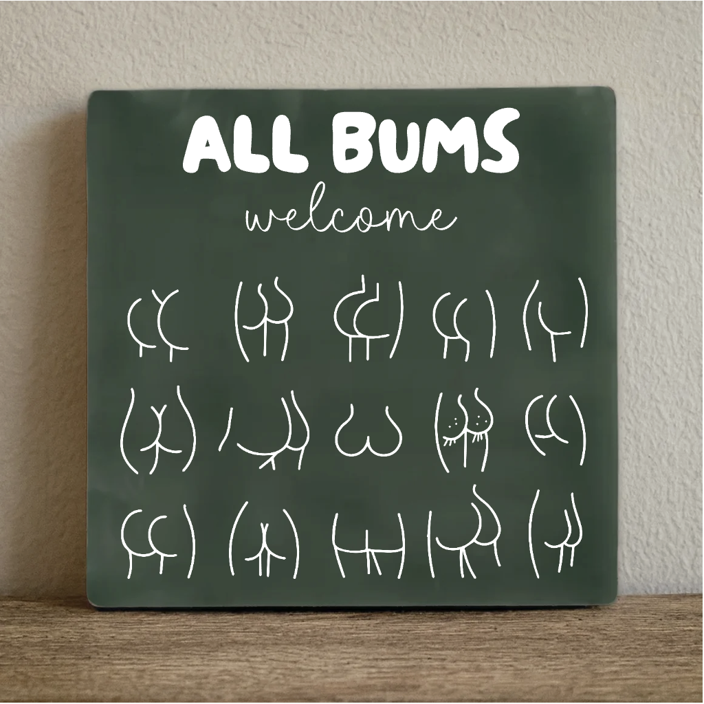 Tegeltje all bums welcome