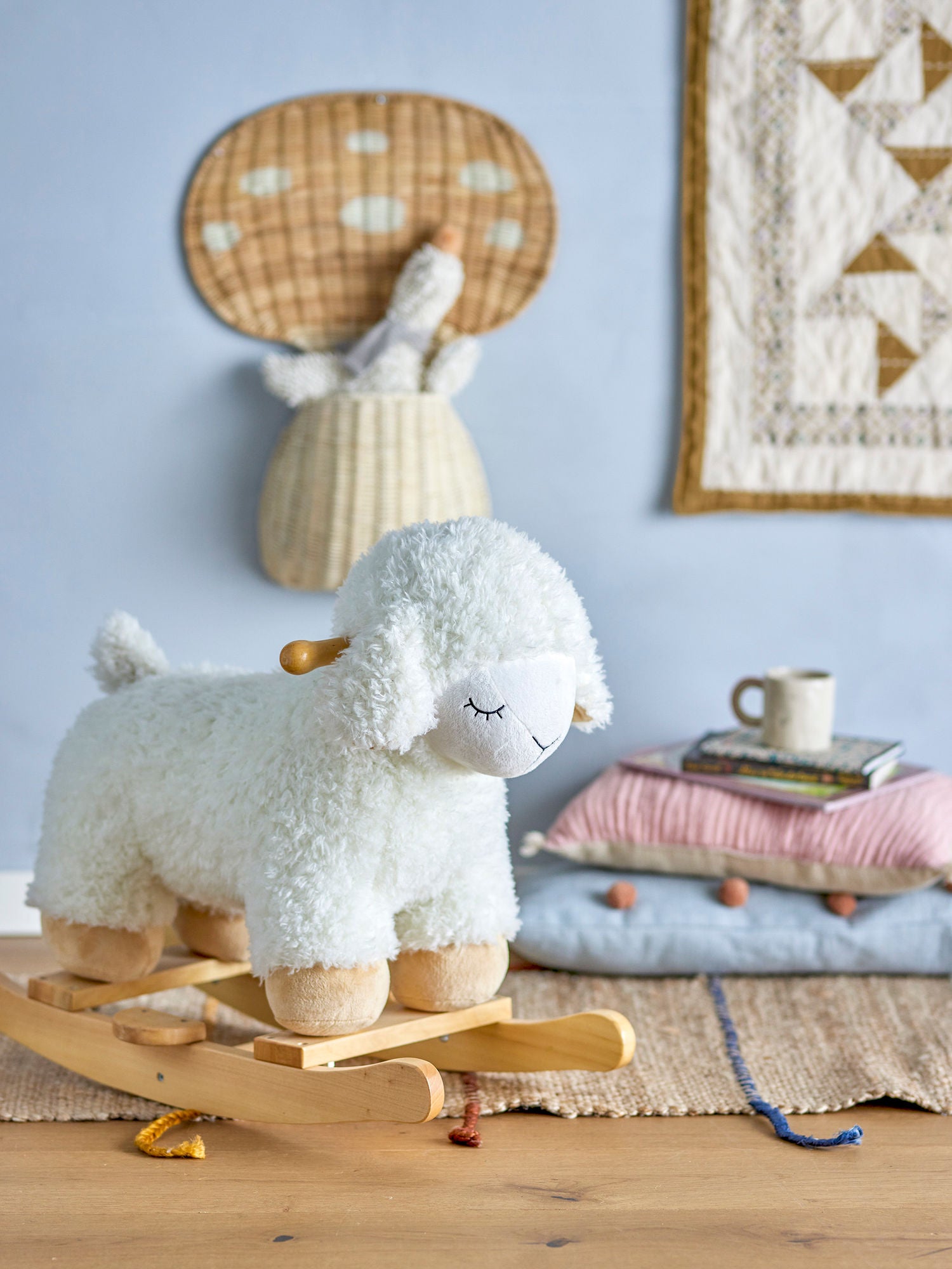 Bloomingville MINI Laasrith Hobbeldier Schaap wit
