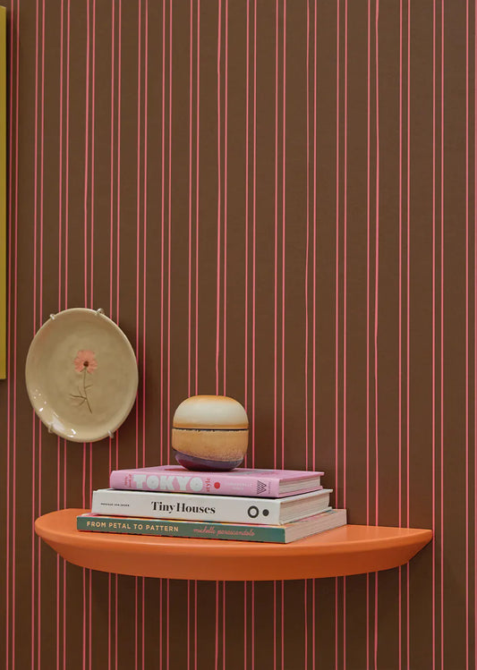 Bibelotte | Behang Gestreept cacao