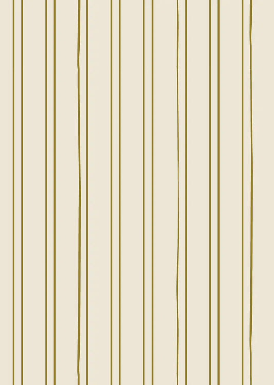 Bibelotte | Behang Gestreept olijf