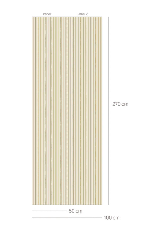 Bibelotte | Behang Gestreept olijf