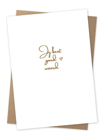 Jots | Grußkarte: Du bist Gold wert